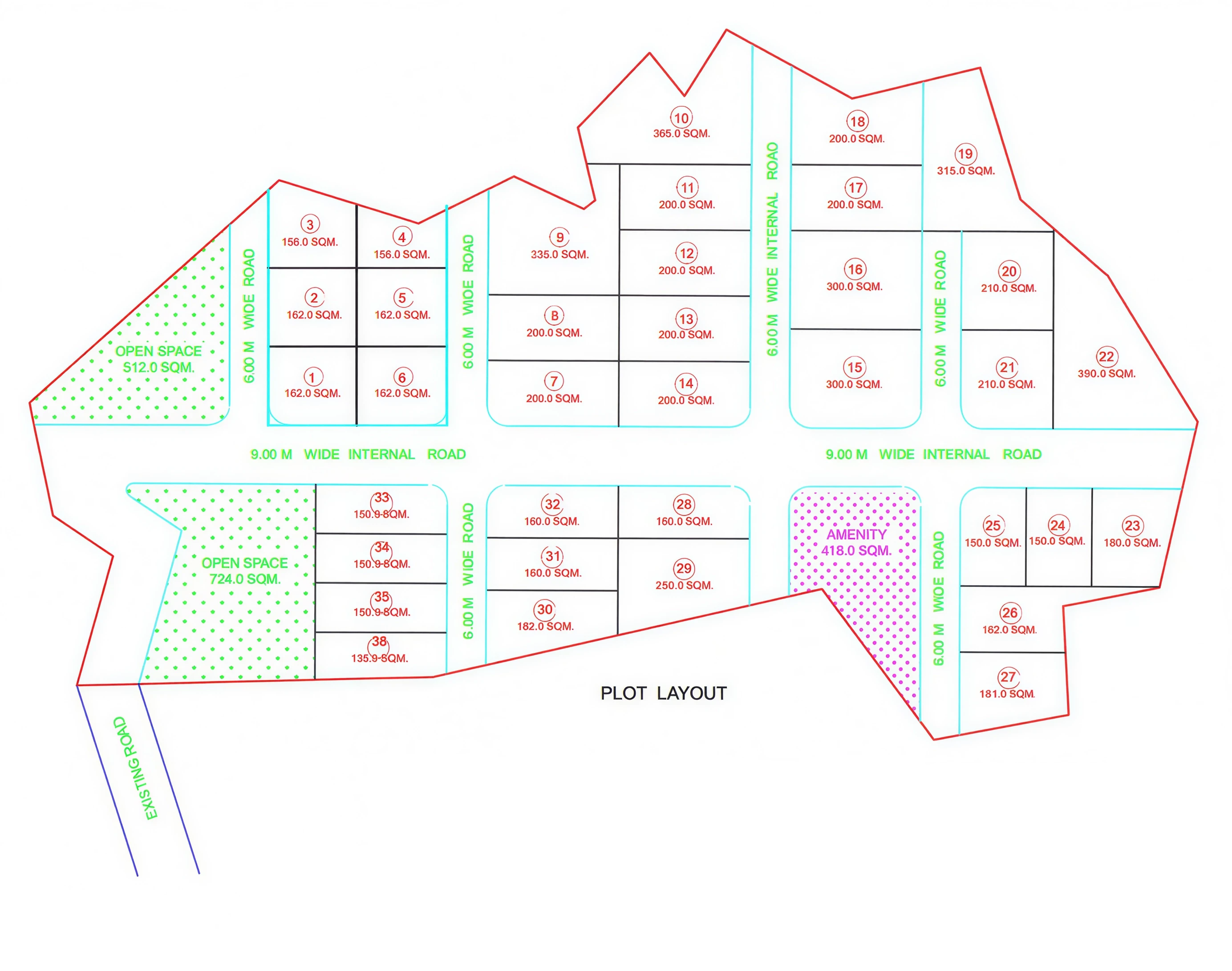 Kalote Project Plot Layout